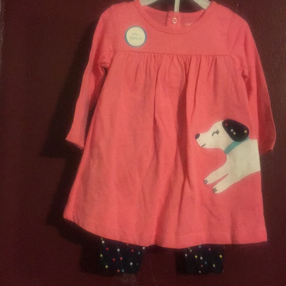 Carter's Other - Little girl carter Dress and leggings set size 9m